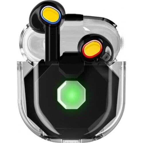 2Pcs Wireless Earbuds In-ear Touch Control IPX5 Waterproof Transparent Bluetooth-compatible 5.0 TWS Earphones for Gaming