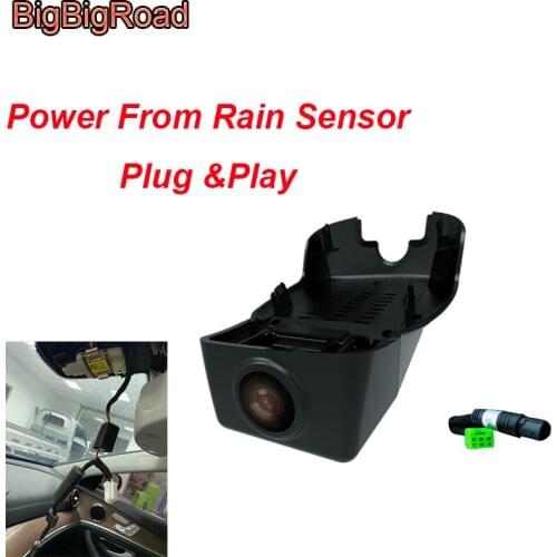 BigBigRoad Car DVR Novatek 96675 Wifi Dash Camera Video Recorder For Volvo S90 V90 2017- 2020 XC60 2020 Power From Rain Sensor