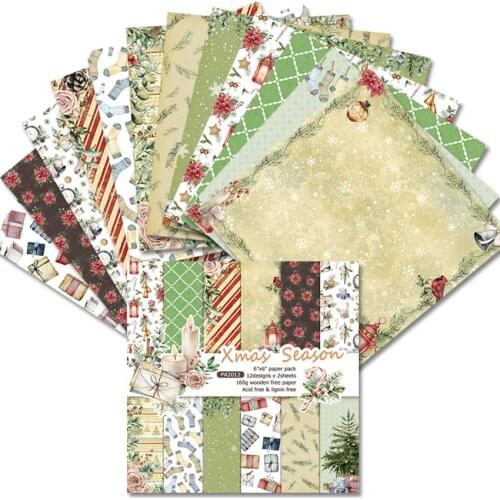 24 sheets 6"X6"the winter season Pattern Creative Scrapbooking paper pack handmade craft paper craft Background pad