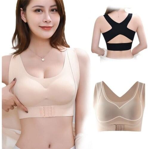 Posture Corrector Bra Seamless Push Up Bras Breathable Lift Up Bralette Shockproof Sport Hunchback Relief Chest Bra Back Support