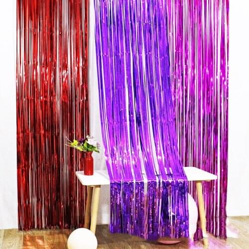 Wedding Party Decoration Curtain Color Strip Rain Silk Curtain Birthday Background Wall Decoration Stage Background Wall