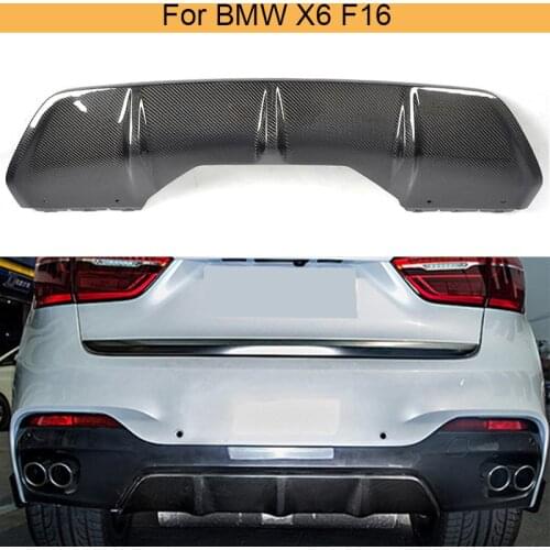 Carbon Fiber Rear Diffuser Lip For BMW X6 F16 Standard 2015 2016 2017 2018 Car Rear Bumper Diffuser Lip Spoiler