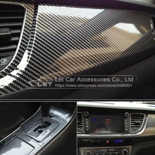 Glossy Black and silver 2D Carbon Fiber Vinyl Wrap Film DIY Car Sticker Car Decorative For Vehicle Motorcycle 2 Colors