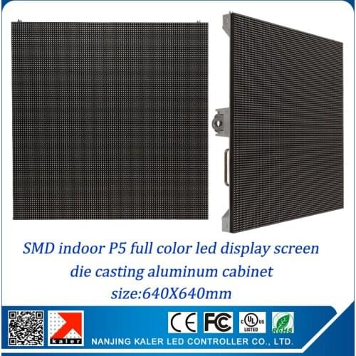 Kaler 25'' x 25'' small rental led display video wall P5 640x640mm rental aluminum cabinet RGB full color video wall indoor led