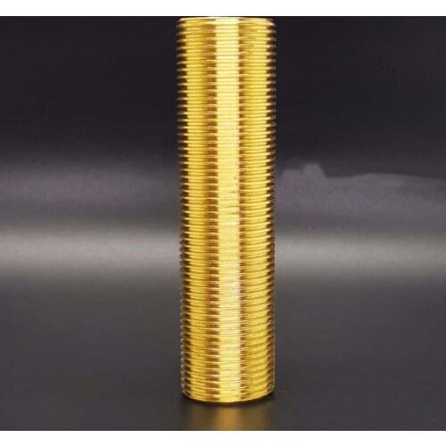 3/4'' BSP Male Thread Brass Full Thread Pipe Fitting Nipple Connector Length 50mm 80mm 100mm