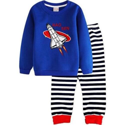 New Design Spring Children Pajamas Set Girls Casual Clothing Boys Sleepwear Suit For Kids Cotton Pyjamas Nightwear