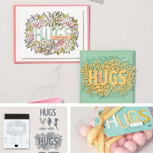 HUG Flower Stamps And Dies New Arrival 2021 Scrapbook Diary Decoration Stencil Embossing Template Diy Greeting Card Handmade NEW