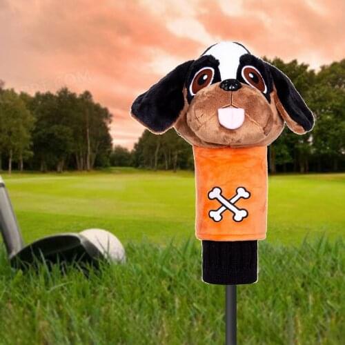 Plush Animal Puppy Shaped Golf Club Head Cover No.1 Driver Headcover Fairway Club Head Covers Golf Protector Equipment