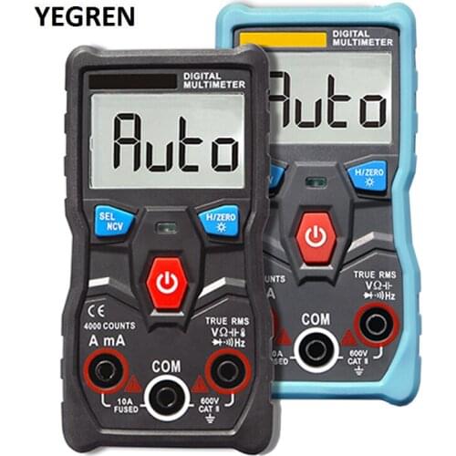 Portable Automatic Digital Multimeter LCD Display 4000 Counts Electric Meter DC/AC Current Resistance NCV Test MINI Voltmeter
