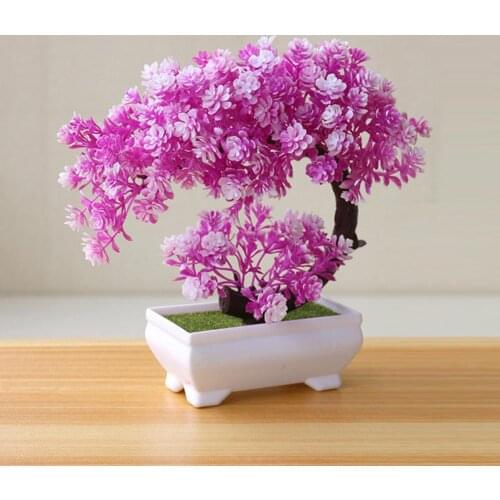 Durable Simulation Fake Potted Bonsai Tree Artificial Plant Desk Ornament Home Decoration non-toxic plastic Artificial Plants