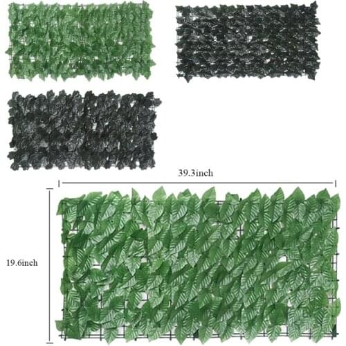 Drop Shipping Artificial Leaf Leaves Privacy Fence Screen Stretchable Hedge Vine Decoration for Home Outdoor Garden Yard Wall
