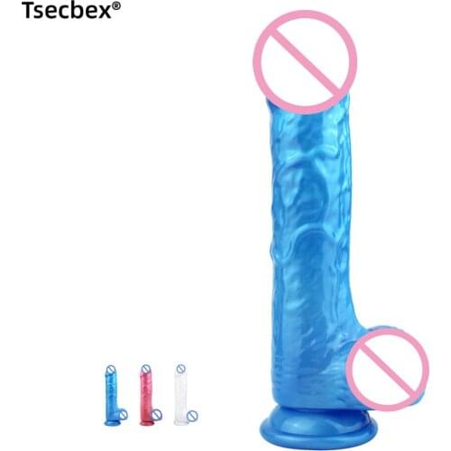 Semi-foreskin Lifelike Dildo Women Masturbation Vaginal Massage Sex Toys Large Realistic Penis Female Adult Erotic Products