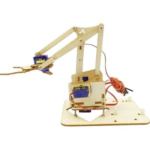 Robotic arm Plank 4 DOF robot robotic arm wooden splicing rudder SG90 Steering gear 0.1-X
