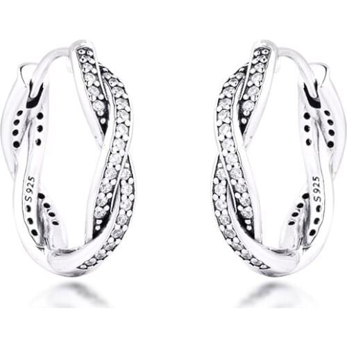 GPY Earrings for Women Twist of Fate Hoop Earring Pendientes Kolczyki Earings Aretes Brincos 925 sterling silver Fashion Jewelry
