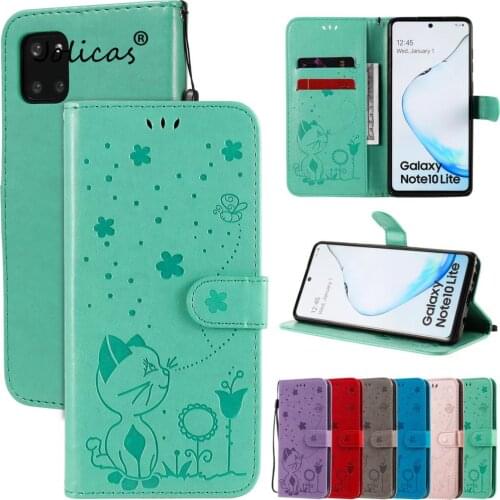 Blue Phone Accesories Cover For phone case Samsung M60S Cute Case Bumper Hoesje sFor funda Note 10 Lite A81 PU Leather Wallet