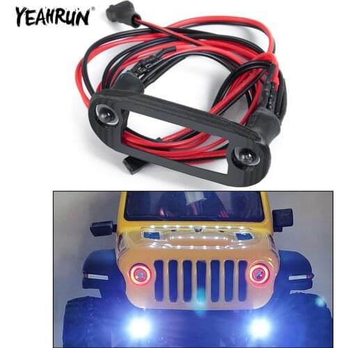YEAHRUN Front Light Lamp LED Headlight Bright Set For 1/24 Axial SCX24 AXI00002 RC Crawler Car Upgrade Parts