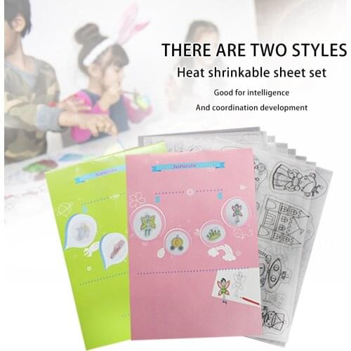 Heat Shrink Film Shrinky Art Paper Film Sheets With Pattern For Kids Creative Craft Keychains Kids DIY Toys