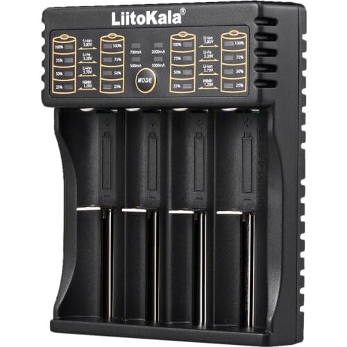 LiitoKala Lii-402 Smart Battery Charger 1.2V 3.7V 3.2V 3.85V AA/AAA For 18650 18490 18350 17670 17500 16340 10440 Batteries 2019