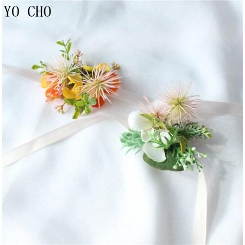 Unique Design Succulent Wrist Corsage Bridesmaid Present Berries Wedding Brooch Man Boutonnieres Prom Party Business Decor