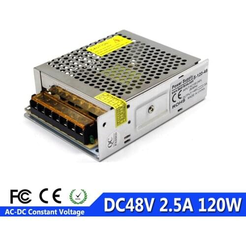 Universal dc 48V power suply 2.5A 120W power adapter dc48v unit led driver Transformer 110v 220v AC to DC SMPS for CNC CCTV DIY