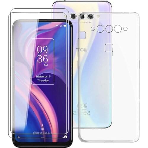 3-in-1 Glass + Full Cover Case For TCL Plex T780H 6.53" Silicone Case Cover For TCL Plex T780H 6.53" Screen Protector