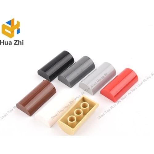 10PCS 6192 Brick Curved 2 x 4 No Studs, Curved TopBuilding Blocks Parts MOC DIY Education Build Toys Brick