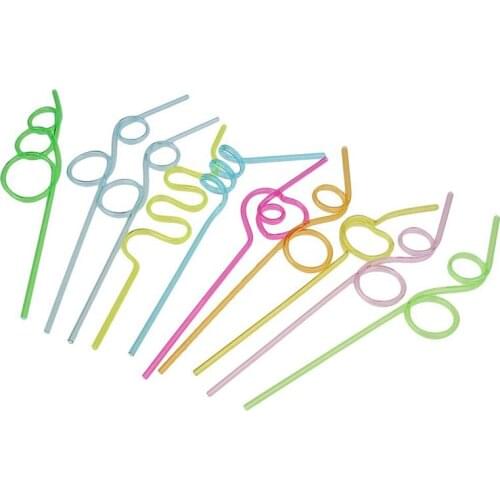 10 pieces Straws with knots Curly Straws Straws Table Decoration for Kids Birthday Party Cocktail Decoration CNIM Hot