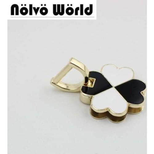 20pcs Clover handle Connector on both sides of the screw bag handle buckle hardware accessories metal fitting hardware handbag