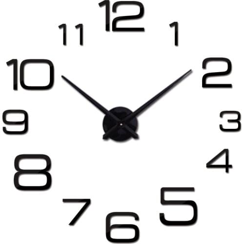 2019 New Wall Clock 3d Acrylic Mirror Clocks Reloj De Pared Quartz Watch Horloge Home Living Room Modern Diy Wall Stickers