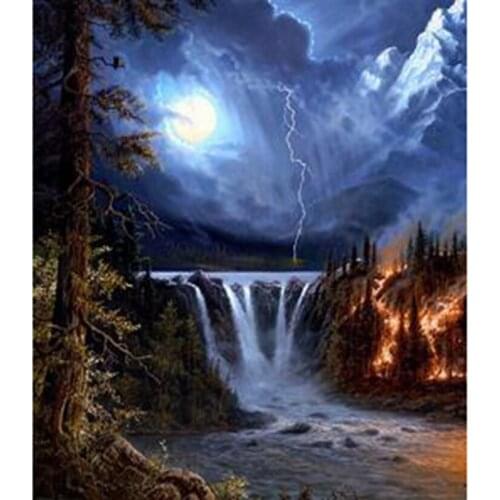 5D DIY Diamond Painting Landscape Painting Valley Beautiful View Picture Square/Round Diamond Cross Stitch Embroidery Art TX243