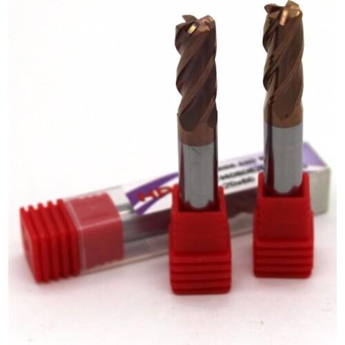 8R1*8*100/8R0.5*8*100 of 4 flutes HRC 55 mill cutter corner radius solid carbide end mill CNC machine milling tools