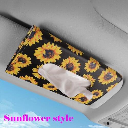 Car tissue storage box Napkin Auto sun visor PU Leather Backseat Hanging Paper Towel Clip Towel Holder case Car Accessories