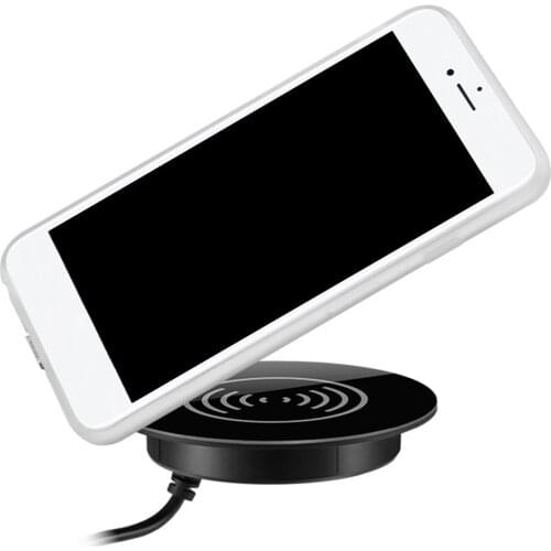 Qi Wireless Desktop Charger for iPhone 12 X/XS Samsung S9 Embedded Furniture Office Induction Charging Device for Xiaomi Huawei