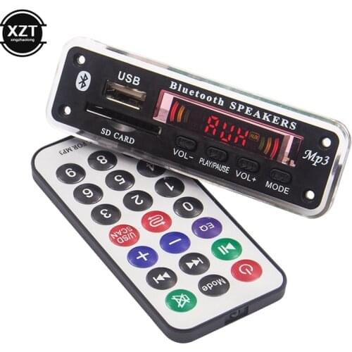 Bluetooth Decoder 5.0 5V 12V car MP3 player WMA Board Audio Module USB SD AUX FM Radio Module Audio player For Car accessories