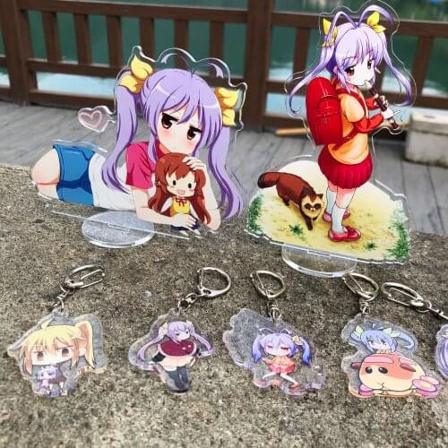 Anime Non Non Biyori Miyauchi Renge Ichijo Hotaru Koshigaya Natsumi Acrylic Stand Model Keychain Itabag Pendant Keyring Toy
