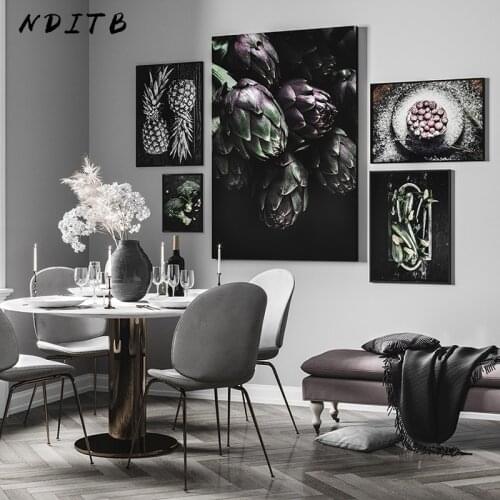 Fruit Vegetable Food Canvas Wall Print Pineapple Art Painting Kitchen Dining Room Poster Modern Restaurant Decoration Picture