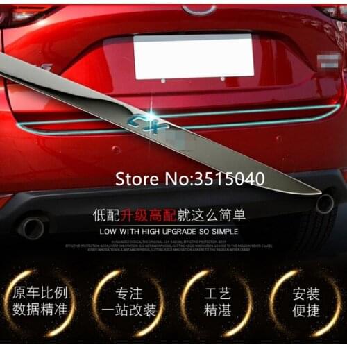 For Mazda CX-5 2017 Brand New Stainless Steel 1 PC Car Rear Tailgate Trunk Lid Frame Cover Trim Car Styling Auto Accessories