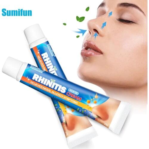 Sumifun 20g Nasal Essential Oils Rhinitis Sinusitis Nasal Congestion Treatment Cream Natural Mint Extract Refresh Nose Cold Cool