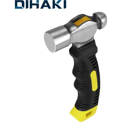 Mini Hammer Ball-peen Hard Metal Hammer Double-faced Non Slip Rubber Grip Hand Tool Woodworking Tool High Carbon Steel