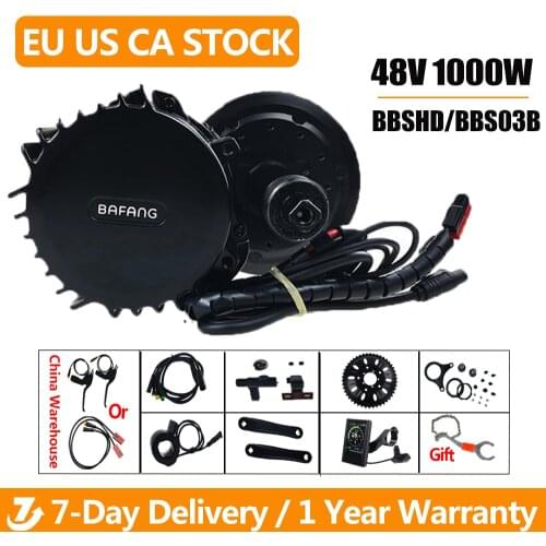 Bafang 48V1000W BBSHD BBS03B Motor Motor Drive Electric Bicycle Conversion Kit 8fun Ebike Mid Drive Motor Kit BBS03