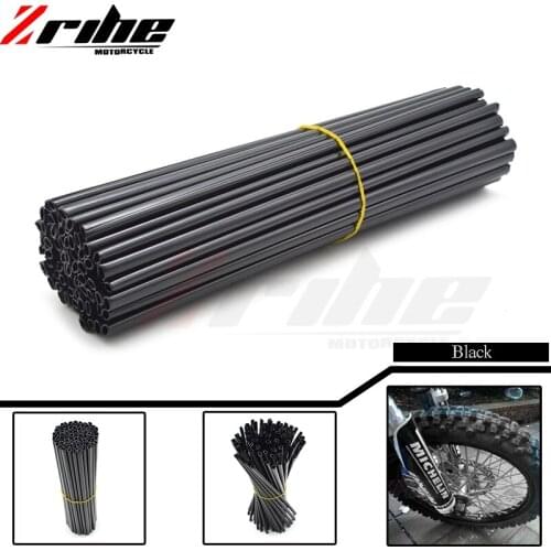 New Motorcycle 72 Pcs Wheel Rim Spoke Wrap Kit Skin Cover For Honda Suzuki Motocross Dirt Pit Bike Enduro Supermoto