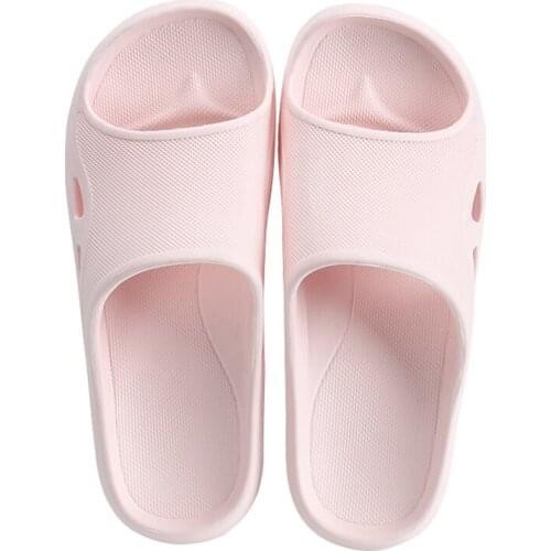 2019 new summer womens home indoor thick bottom non-slip bath home Japanese soft bottom non-slip light bathroom couple slipper