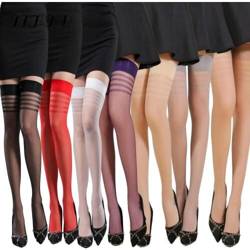 Solid Sexy Fishnet Stockings Thigh High Socks Standard Knee High Socks Lingerie Women Nylon Long Socks Sex Belt