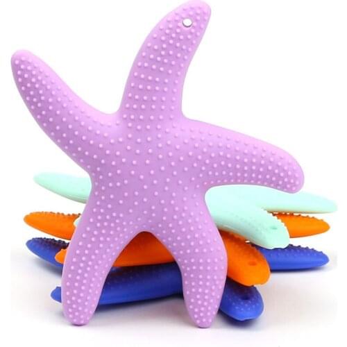 Kids Teethers Food Grade Top Silicone Teething Starfish Shape Baby Dental Care Toothbrush Training Baby Care Supplies