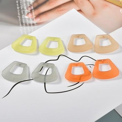 Transparent acrylic resin arc trapezoidal spring and summer pendant DIY earrings and Earrings material accessories