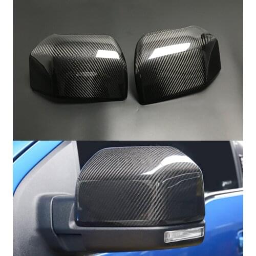 Real Carbon Fiber For Ford F150 F-150 Raptor 2015-2020 Truck Mirror Cover Skull Cap Car Side Wing Rearview Mirror Cover Add On