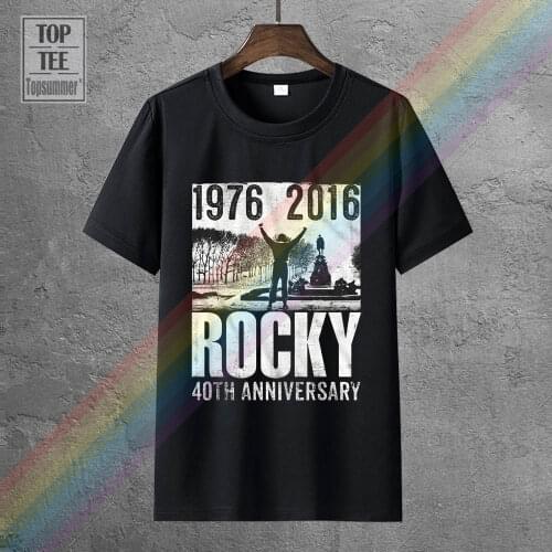 Rocky Balboa T Shirt New Licensed Rocky 40Th 1976 2016 Black 100% Cotton