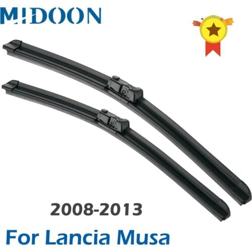 MIDOON Wiper Blades for Lancia Musa Fit Push Button Arms 2008 2009 2010 2011 2012 2013