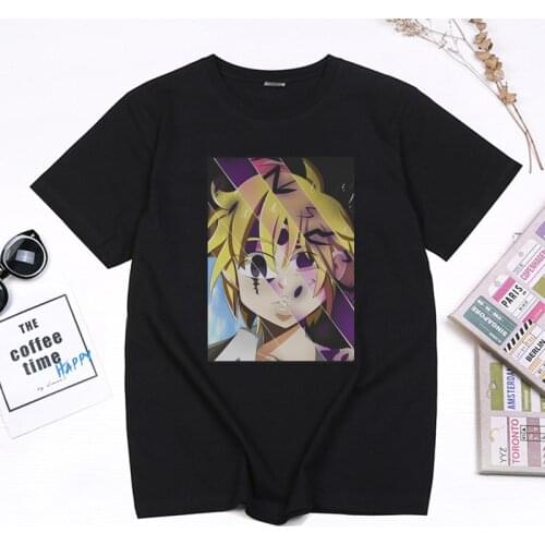 Hot Sale Seven Deadly Sins Anime T-shirt Cool Meliodas Manga Printed Graphic Tops Men Women Harajuku Casual O-neck Streetwear