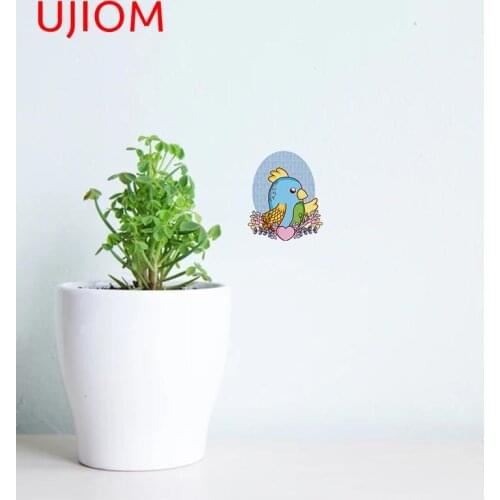 UJIOM Lovely Parakeet Wall Decorations Living Room Wall Stickers Customizable Refrigerator Decorative Decals Mural Art